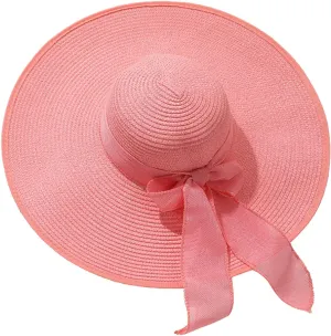 Womens Summer Sun Hats Wide Brim Panama Fedora Beach Hat UPF 50  Wide Brim Foldable Beach Sun Hats for Women
