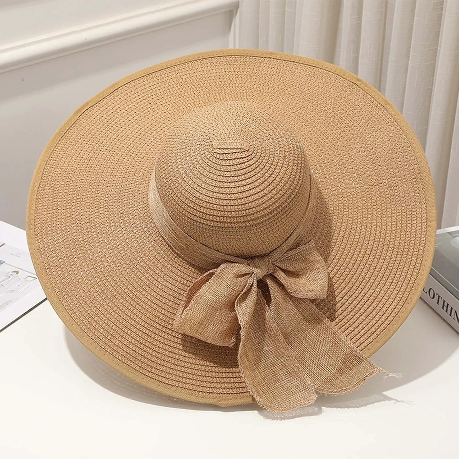 Womens Summer Sun Hats Wide Brim Panama Fedora Beach Hat UPF 50  Wide Brim Foldable Beach Sun Hats for Women