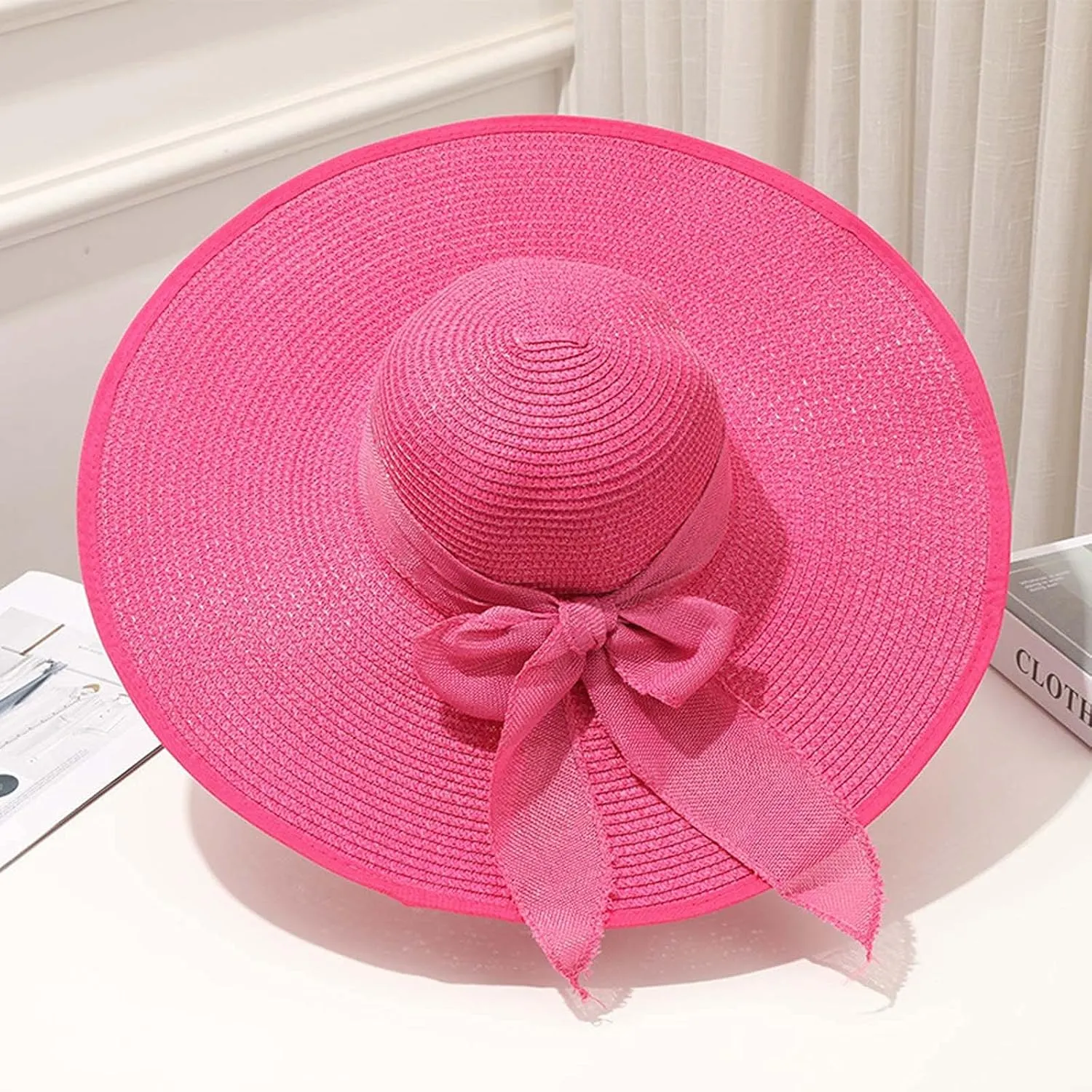 Womens Summer Sun Hats Wide Brim Panama Fedora Beach Hat UPF 50  Wide Brim Foldable Beach Sun Hats for Women