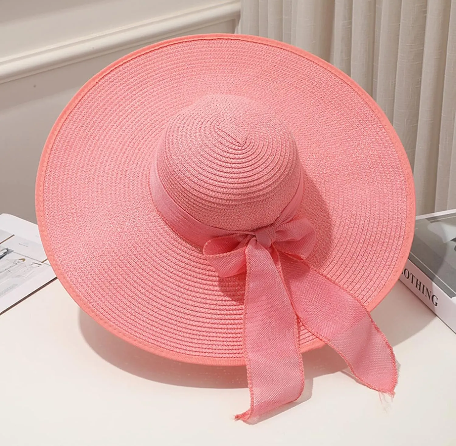 Womens Summer Sun Hats Wide Brim Panama Fedora Beach Hat UPF 50  Wide Brim Foldable Beach Sun Hats for Women