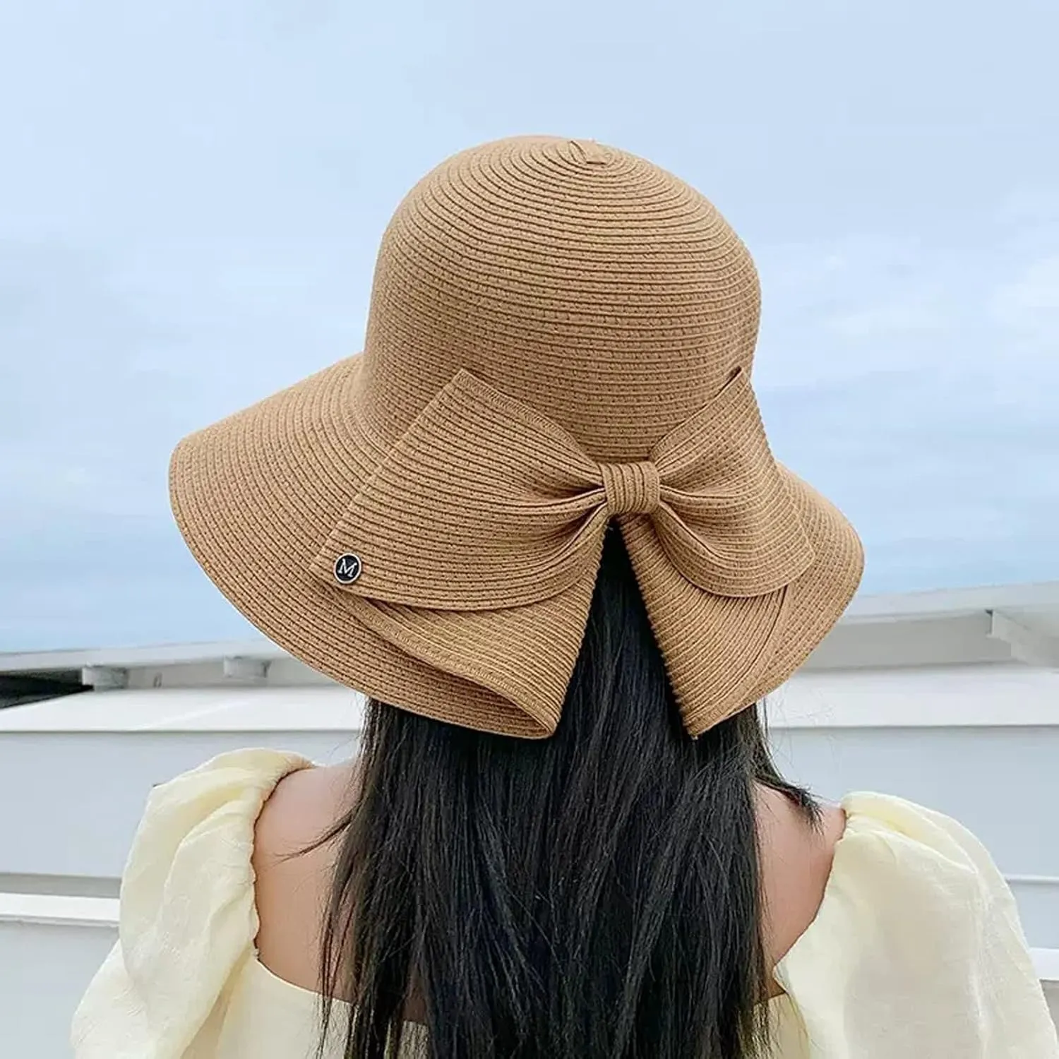 Womens Sun Hat Summer Sun Visor Hat for Women Panama Roll Up Hat Wide Brim Beach Hat Casual Hat