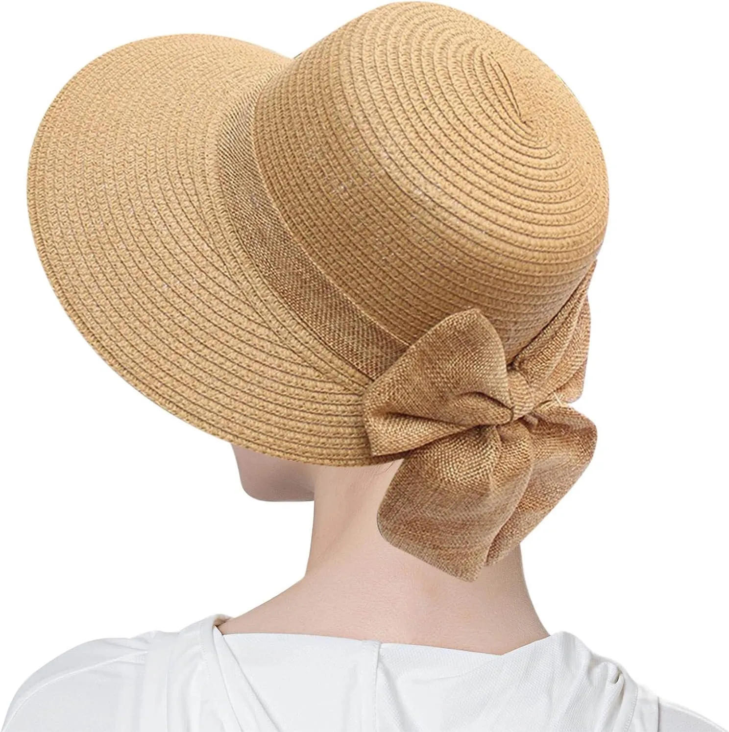 Womens Sun Hat Summer Sun Visor Hat for Women Panama Roll Up Hat Wide Brim Beach Hat Casual Hat