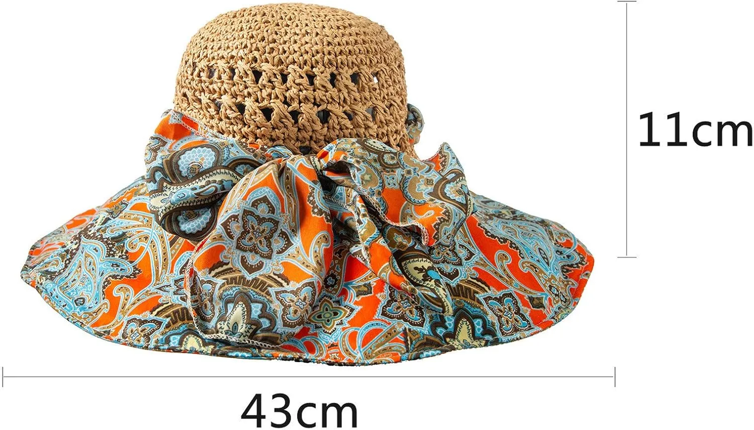 Women's Sun Visor Hats Womens Beach Sun Straw Hat Wide Brim Cap Foldable Packable Beach Hat for Summer Hats