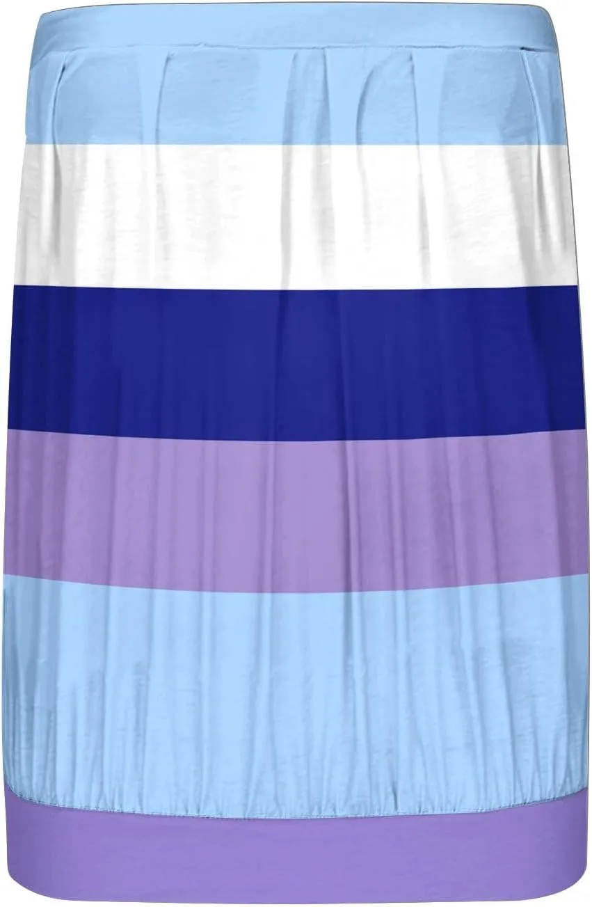 Womens Trendy Tube Tank Tops Plus Size Summer Striped Printed Strapless Pleated Backless Vests Loose Comfy Top
