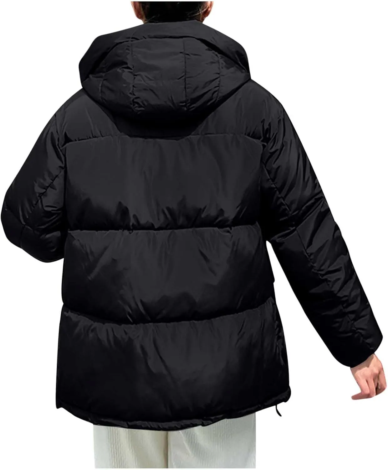 Women's Winter Thickened Padded Warm Down Coat Jacket Quilted Hooded Puffer jacket Oversized 2024 Trendy Parka Outerwear