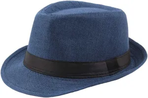 Wool Fedora Hat for Men Women Short Brim Felt Winter Hat Dress Fedora with Classic Belt