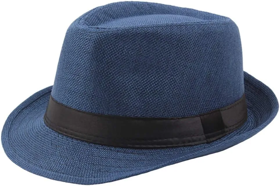 Wool Fedora Hat for Men Women Short Brim Felt Winter Hat Dress Fedora with Classic Belt
