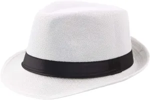 Wool Fedora Hat for Men Women Short Brim Felt Winter Hat Dress Fedora with Classic Belt