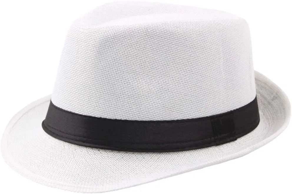 Wool Fedora Hat for Men Women Short Brim Felt Winter Hat Dress Fedora with Classic Belt