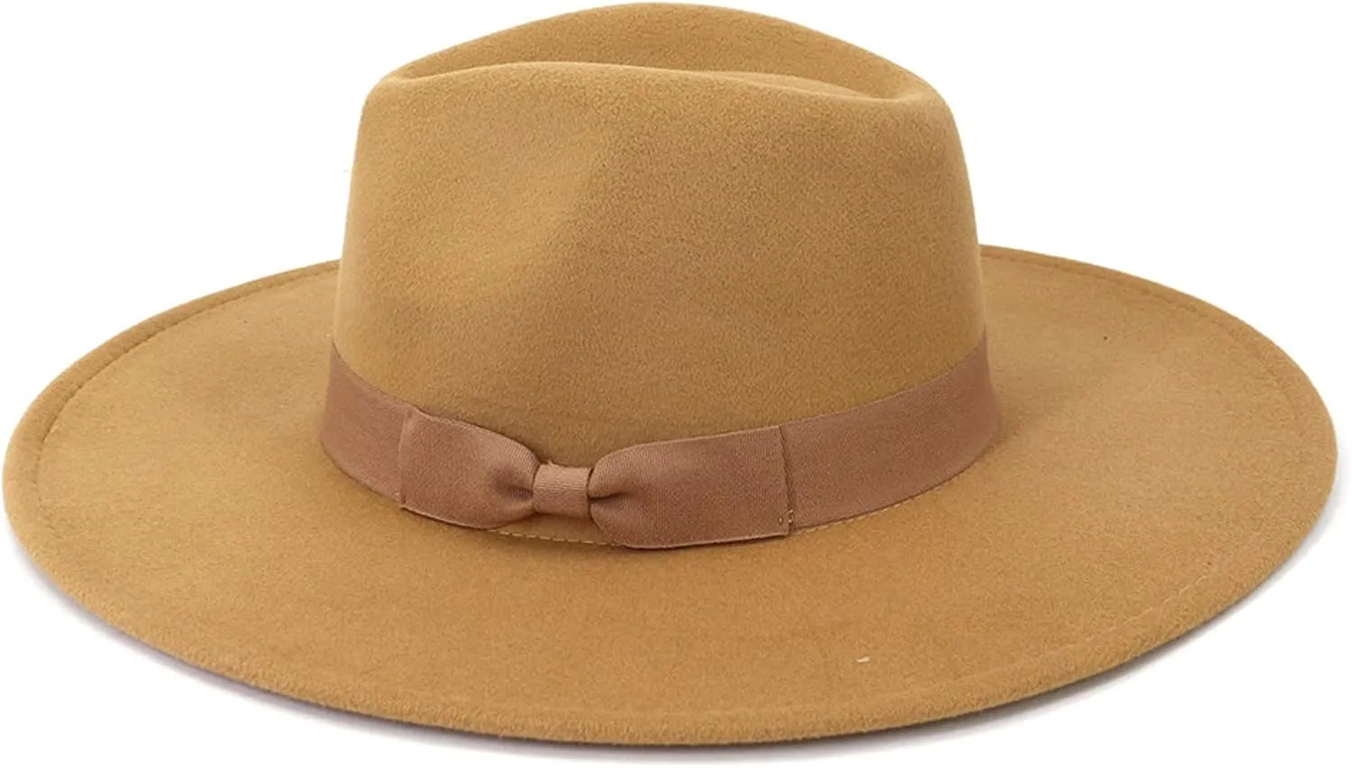 Wool Fedora Hats for Men Women Wide Brim Felt Panama Hat