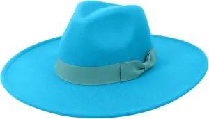 Wool Fedora Hats for Men Women Wide Brim Felt Panama Hat