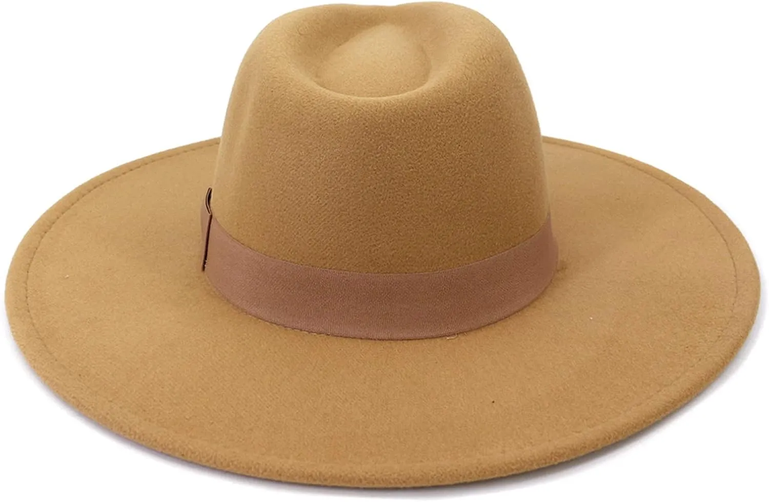 Wool Fedora Hats for Men Women Wide Brim Felt Panama Hat