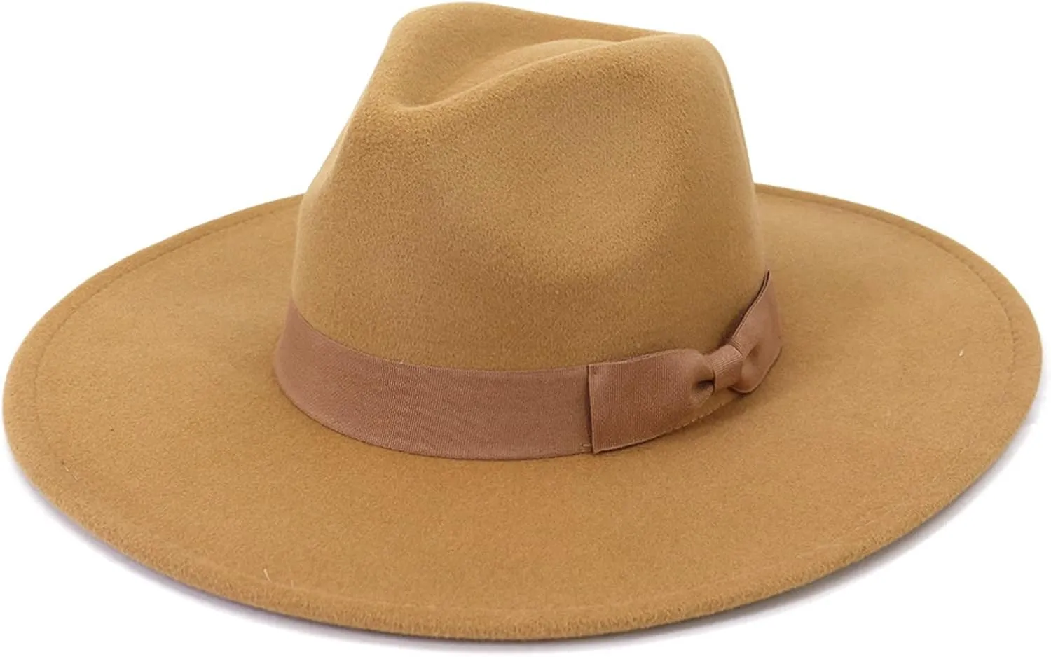Wool Fedora Hats for Men Women Wide Brim Felt Panama Hat