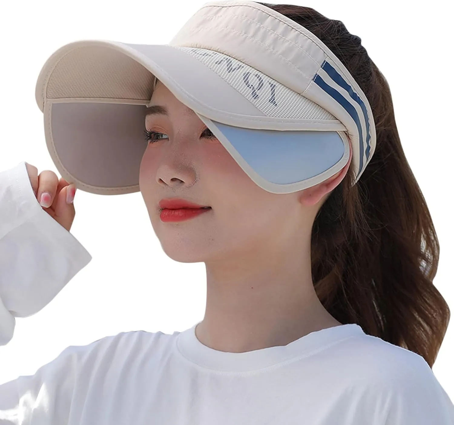 WUTYU Womens Empty Top Hat Outdoor Sports Sun Hat Sun Hat Large Brim Casual Peaked Cap