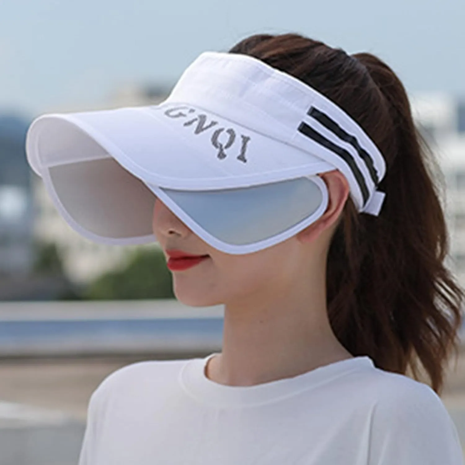 WUTYU Womens Empty Top Hat Outdoor Sports Sun Hat Sun Hat Large Brim Casual Peaked Cap