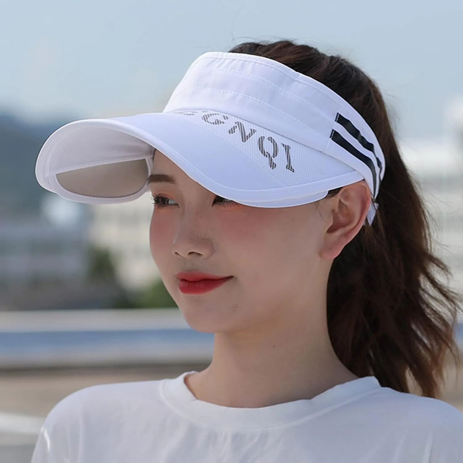 WUTYU Womens Empty Top Hat Outdoor Sports Sun Hat Sun Hat Large Brim Casual Peaked Cap