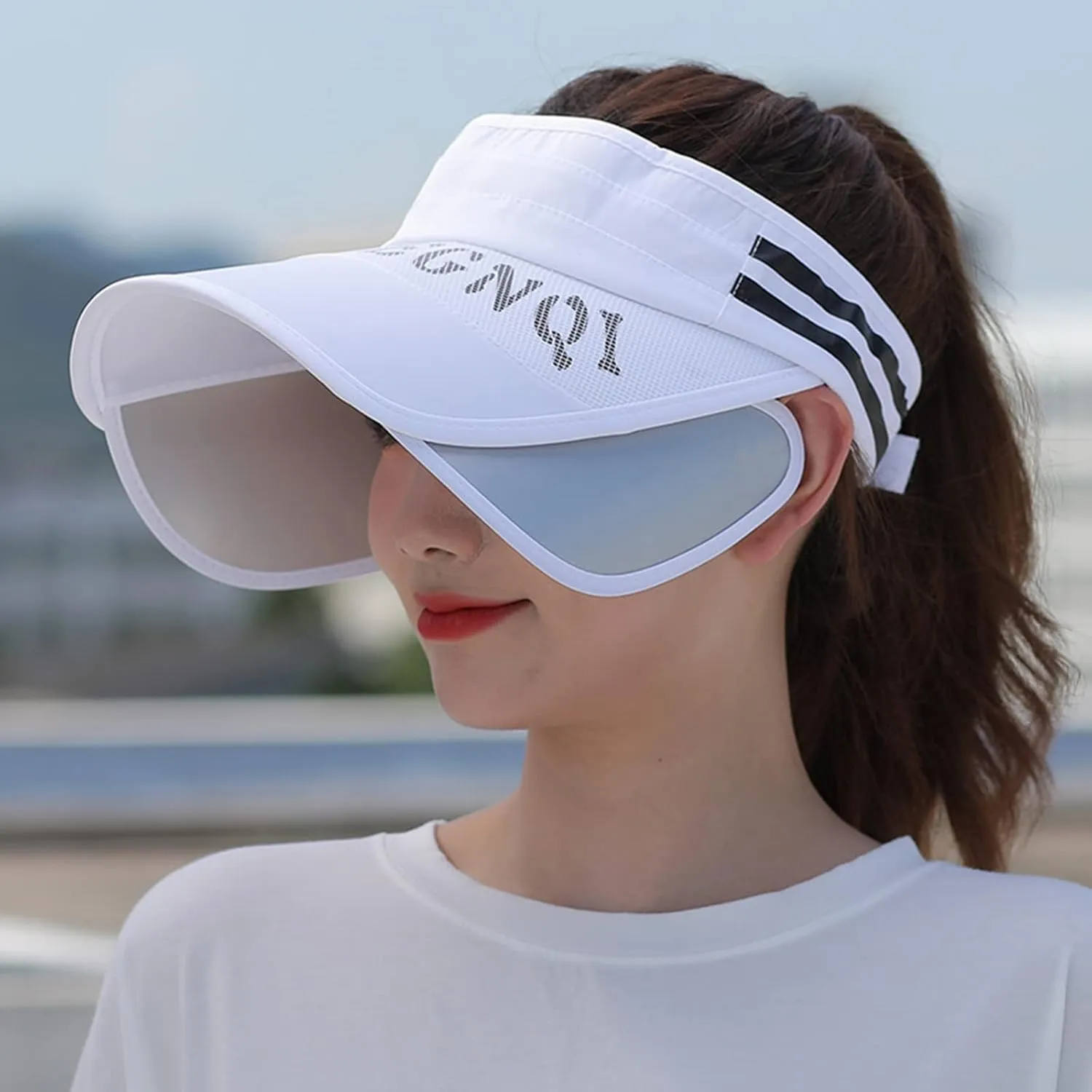 WUTYU Womens Empty Top Hat Outdoor Sports Sun Hat Sun Hat Large Brim Casual Peaked Cap