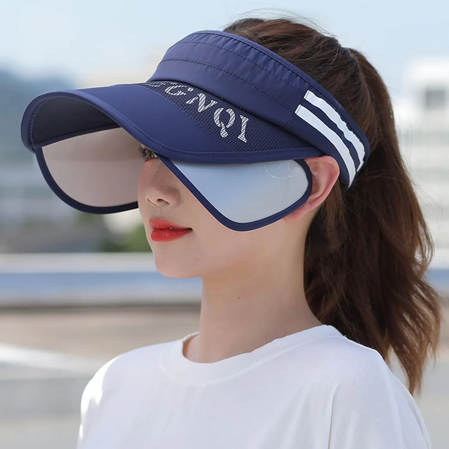 WUTYU Womens Empty Top Hat Outdoor Sports Sun Hat Sun Hat Large Brim Casual Peaked Cap