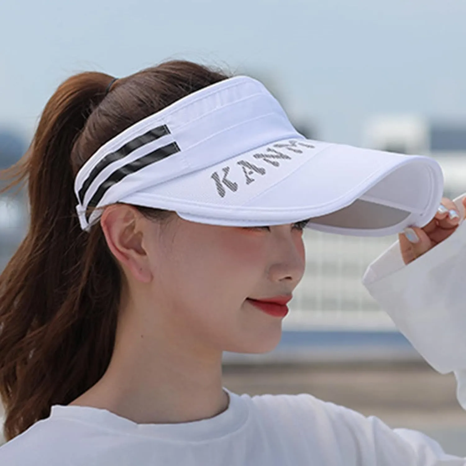 WUTYU Womens Empty Top Hat Outdoor Sports Sun Hat Sun Hat Large Brim Casual Peaked Cap