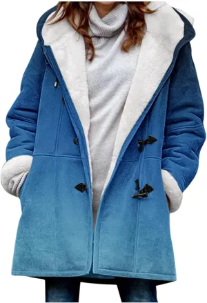 XUETON Women's Warm Winter Coat Full Zip Thick Fleece Lined Plush Hooded Jackets Utility Anorak Safari Coat