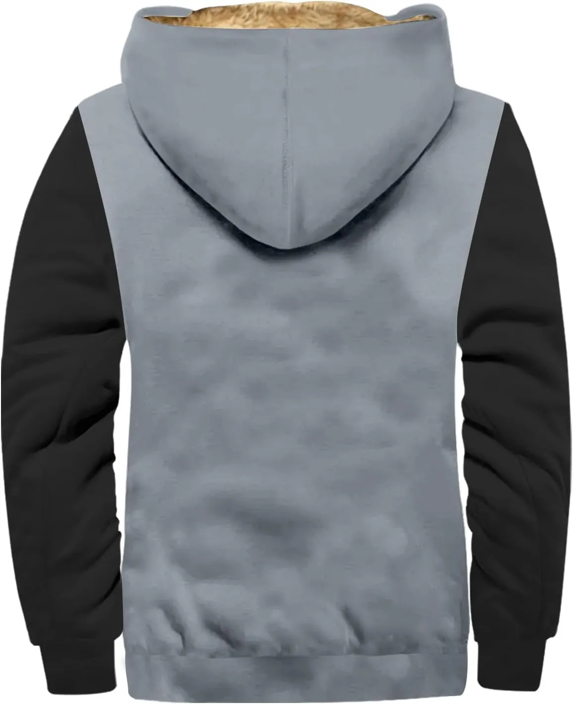 Ymosrh Men's Hooded Winter Coat Outdoor Sherpa Fleece Lined Jackets Warm Zip Up Sweatshirts Hoodie Coats Jacket, M-7XL