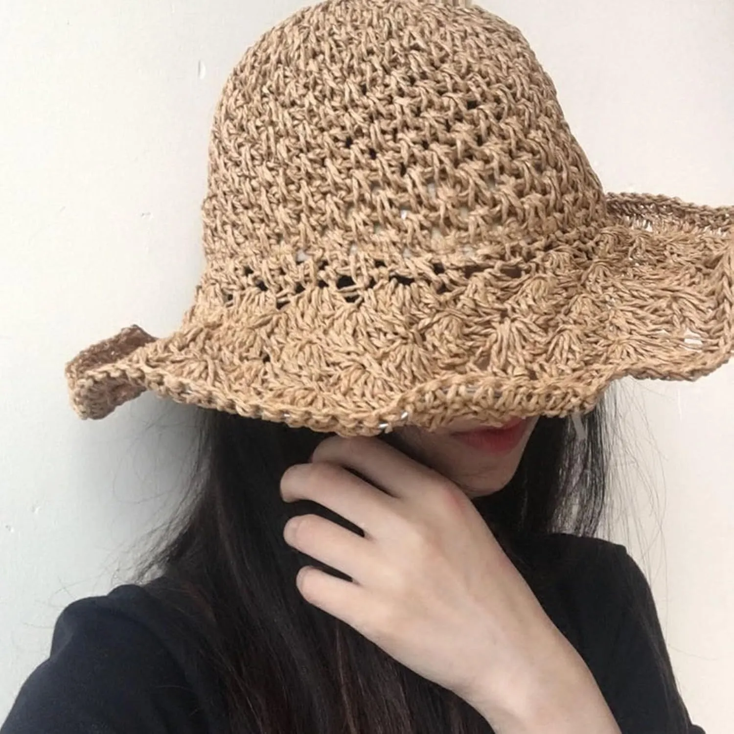 YOLAI Beach Hats for Women Packable Women Wide Brim Sun Hat Upf50 / Summer Hat Floppy Beach Hat Roll-Up