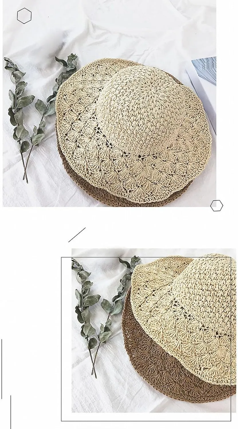 YOLAI Beach Hats for Women Packable Women Wide Brim Sun Hat Upf50 / Summer Hat Floppy Beach Hat Roll-Up