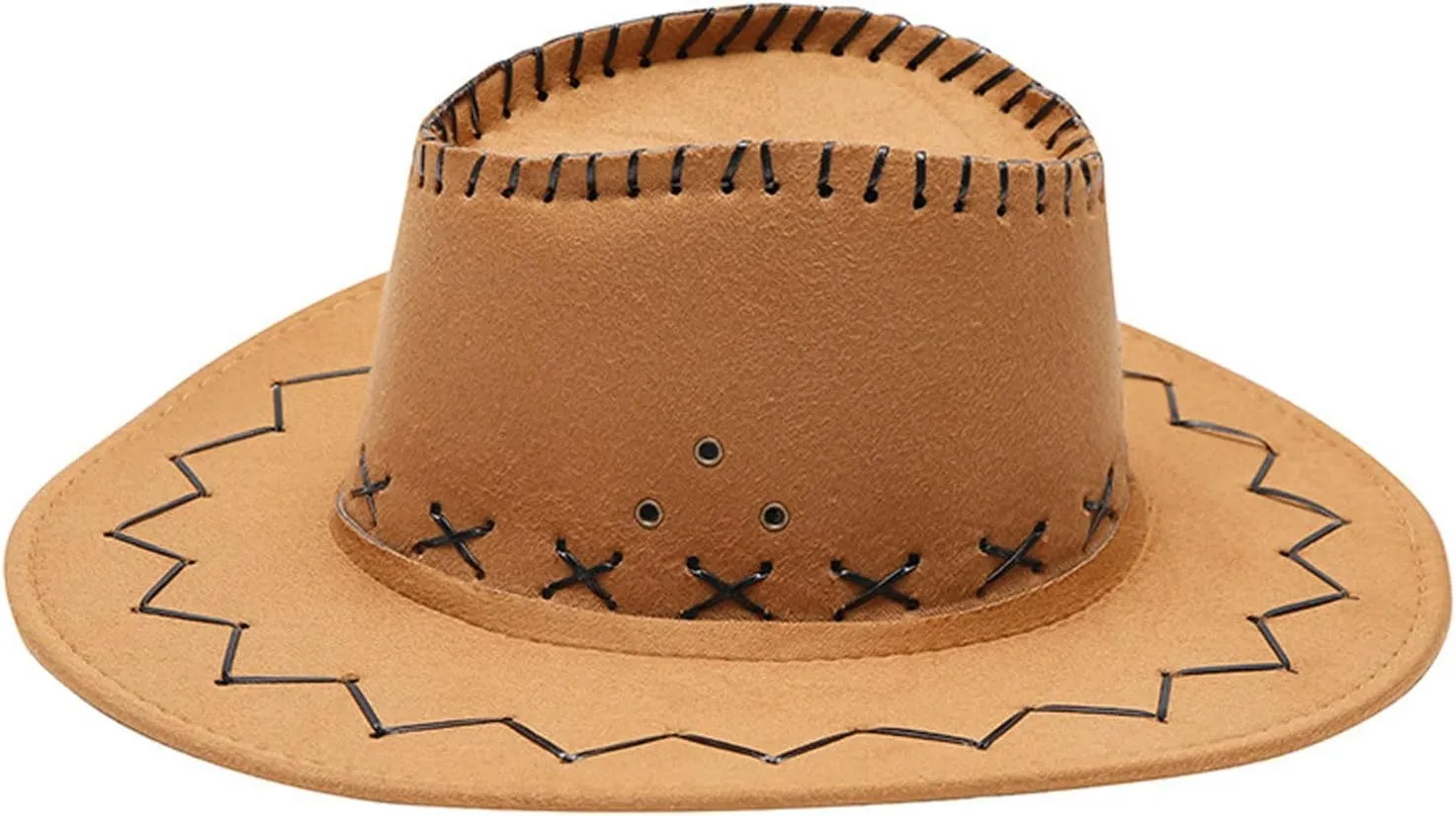 YOLAI Cowboy Cowgir𝐥 Hat for Women Men Western Rodeo Hats Retro Jazz Fedora Rolled Wide Brim Panama Hats