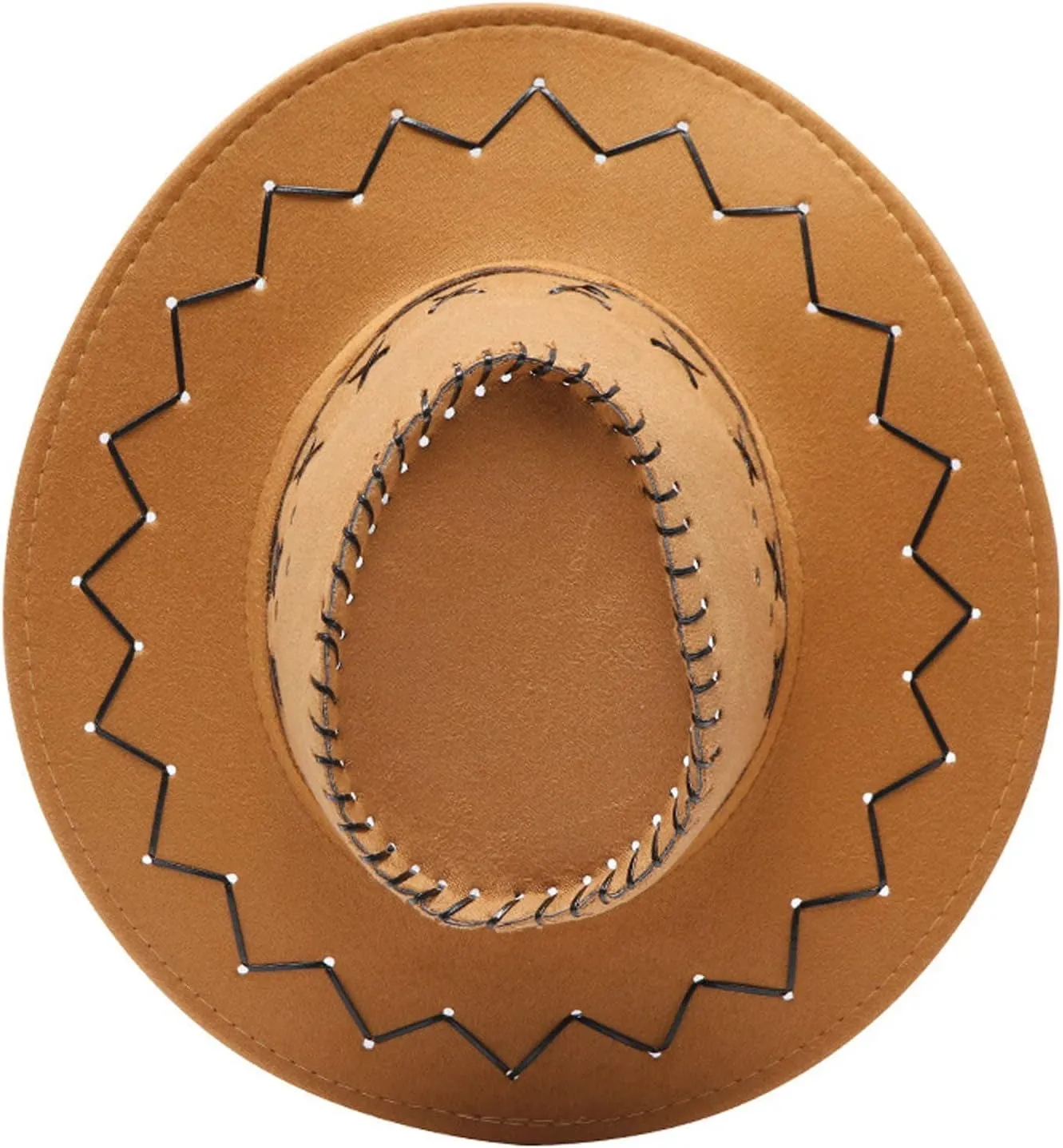 YOLAI Cowboy Cowgir𝐥 Hat for Women Men Western Rodeo Hats Retro Jazz Fedora Rolled Wide Brim Panama Hats