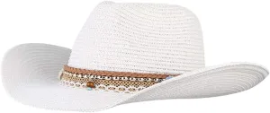 YOLAI Mens Wide Brim Sun Stra𝐰 Hat Roll Up Floppy Packable Fedora Hat Stra𝐰 Cowboy Hat for Music Festival