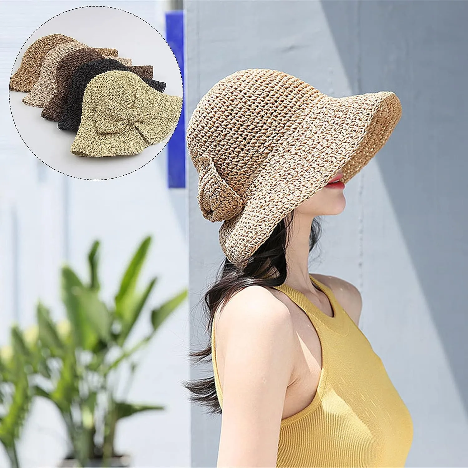 YOLAI Sun Hat for Womens Floppy Summer Beach/Hats Wide Brim UPF 50 Summer Beach Accessories