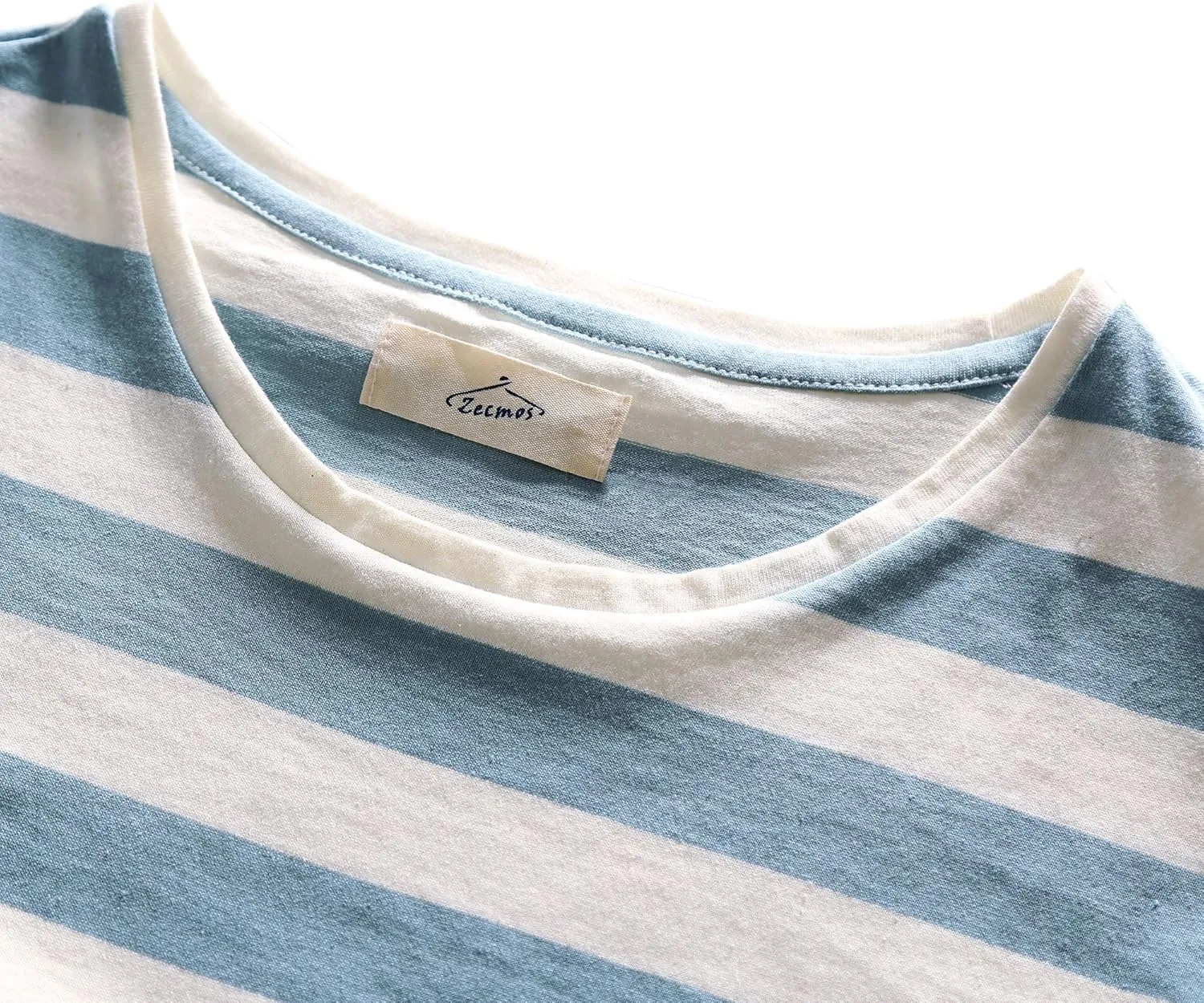Zecmos Mens Stripes T-Shirts Casual Slim Fit Tshirts Striped Tees Top
