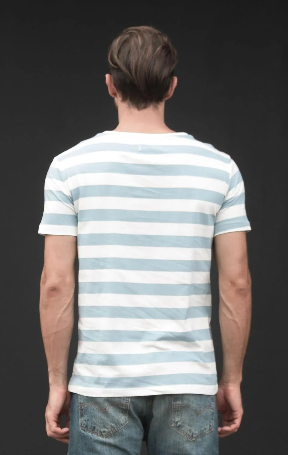 Zecmos Mens Stripes T-Shirts Casual Slim Fit Tshirts Striped Tees Top