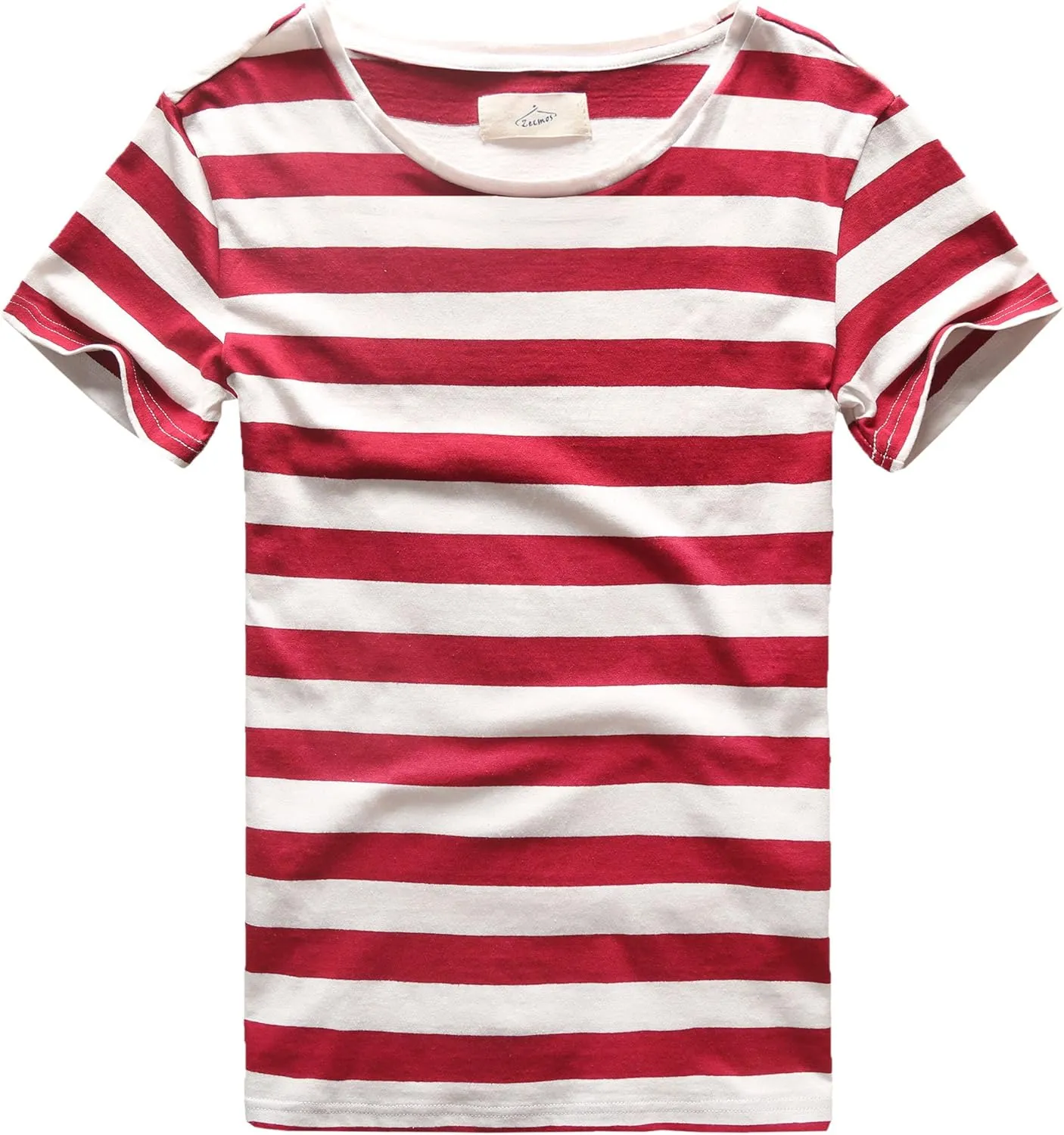 Zecmos Mens Stripes T-Shirts Casual Slim Fit Tshirts Striped Tees Top