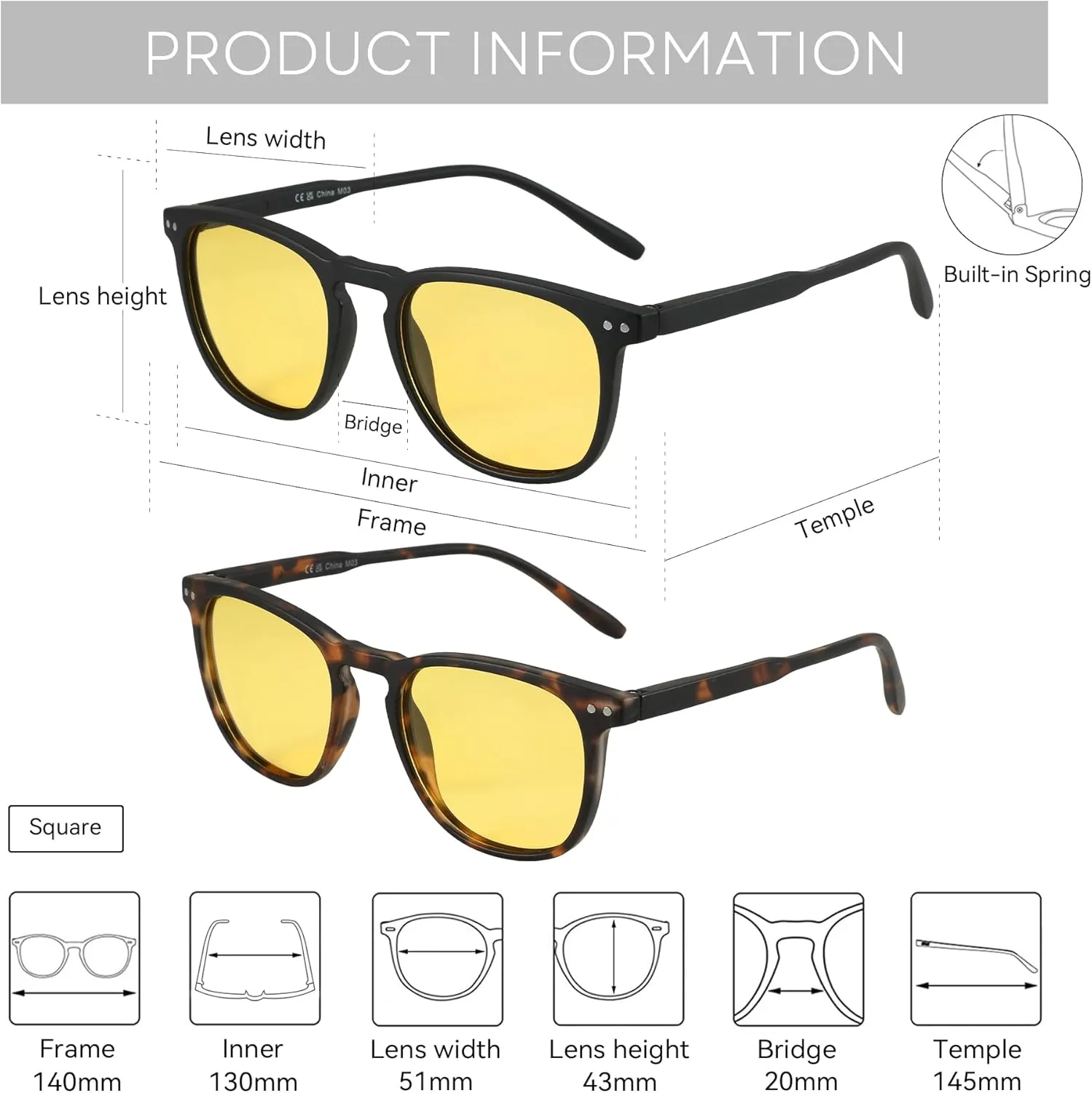 ZENOTTIC Polarized Sunglasses for Women Men: Retro Shades Round | Square Frame UV Protection 2 Pack