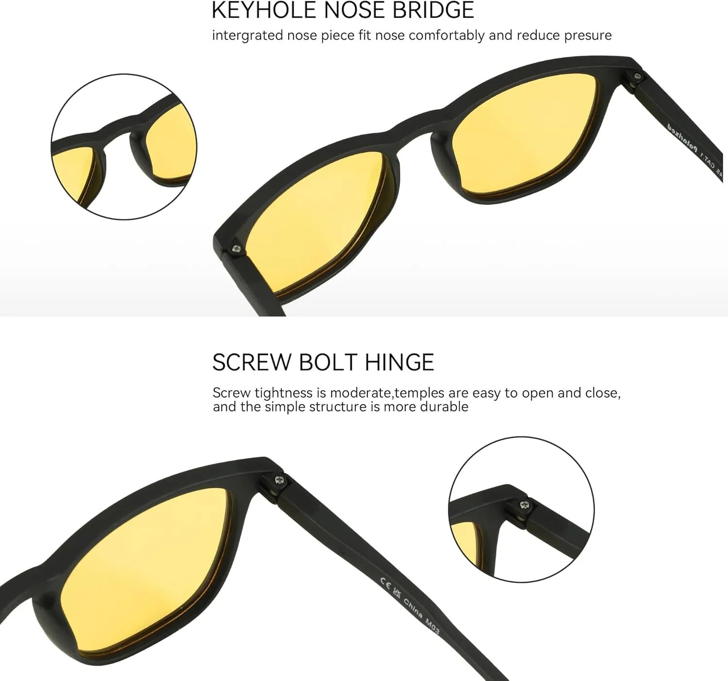 ZENOTTIC Polarized Sunglasses for Women Men: Retro Shades Round | Square Frame UV Protection 2 Pack