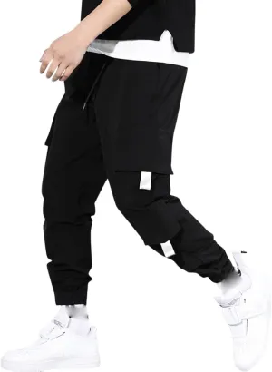 ZYXTIM Men's Relaxed Fit Straight Leg Outdoor Hiking Cargo Pants Multi-Pocket Solid Combat Tactical Hunting Work Scrub Pants