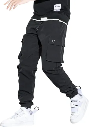 ZYXTIM Men's Relaxed Fit Straight Leg Outdoor Hiking Cargo Pants Multi-Pocket Solid Combat Tactical Hunting Work Scrub Pants